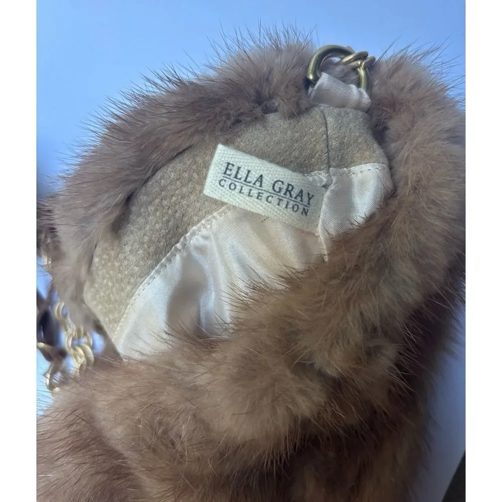 Vintage Ella Gray Collection Natural Mink Fur Shoulder Bag - Picture 9 of 9